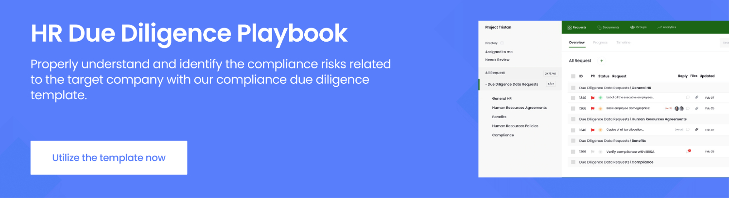 hr due diligence playbook
